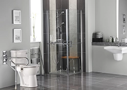 Safety features added to bathroom.