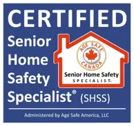 Certified senior home safety specialist badge.