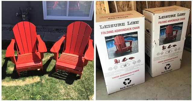 Folding Adirondack chair