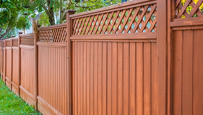 A close-up of a fence.